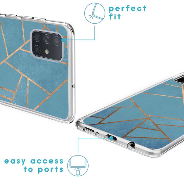 imoshion Design Hülle Samsung Galaxy A71 - Blue Graphic