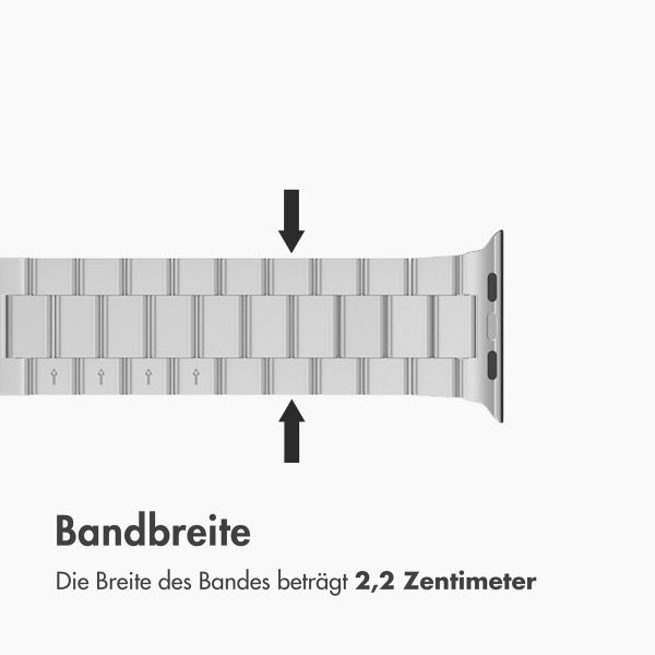 imoshion Edelstahlarmband für das Apple Watch Series 1 bis 11 / SE / Ultra (44/45/46/49 mm) - Silber