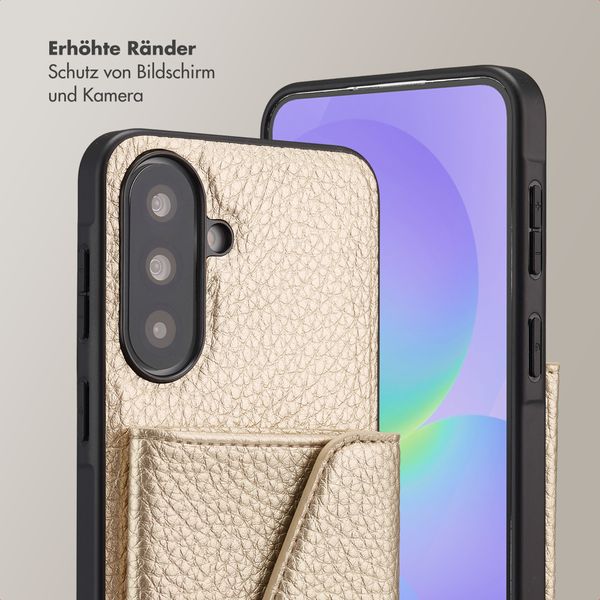 Selencia Sera HandyHülle mit Kordel und Umschlag-Kartenhalter Samsung Galaxy A37 (5G) - Champagne
