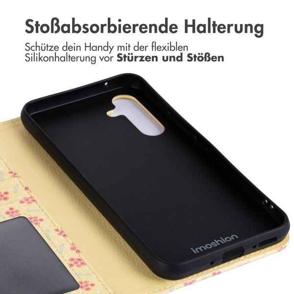 imoshion Design Klapphülle Samsung Galaxy A55 - Sunny Yellow Petite Flowers