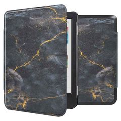 imoshion Design Slim Hard Case Klapphülle Kobo Clara Colour / BW - Black Marble