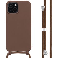 imoshion SilikonHülle mit Band Apple iPhone 15 - Braun