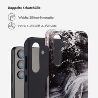 Selencia Vivid Tough Back Cover für das Samsung Galaxy S24 FE - Chic Marble Black