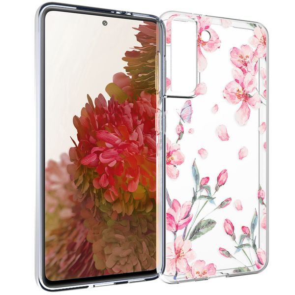 imoshion Design Hülle Samsung Galaxy S21 - Blume - Rosa