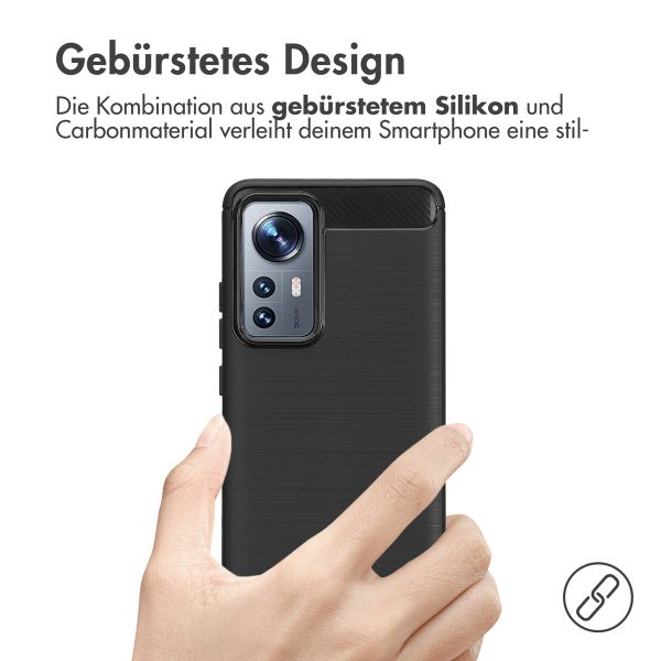 imoshion Brushed Back Cover für das Xiaomi 12 / 12X - Schwarz