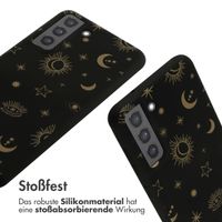 imoshion Silikonhülle design mit Band für das Samsung Galaxy S21 FE - Sky Black