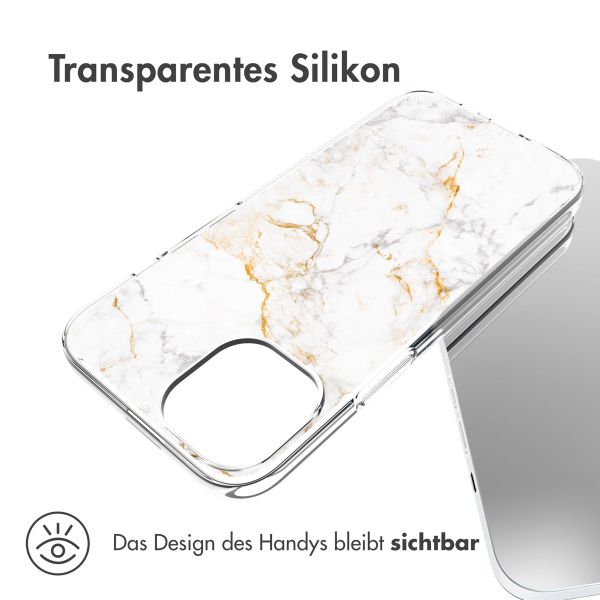 imoshion Design Hülle für das iPhone 14 - White Marble