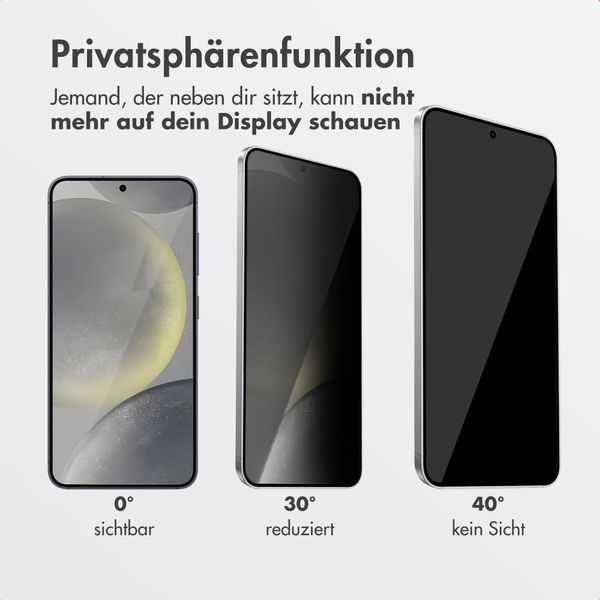 Accezz Sichtschutz-Schutzglas mit Applikator Samsung Galaxy S24 / S25