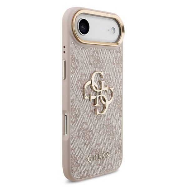 Guess 4G Metal Logo Back Cover Apple iPhone Air - Gold Edge - Pink
