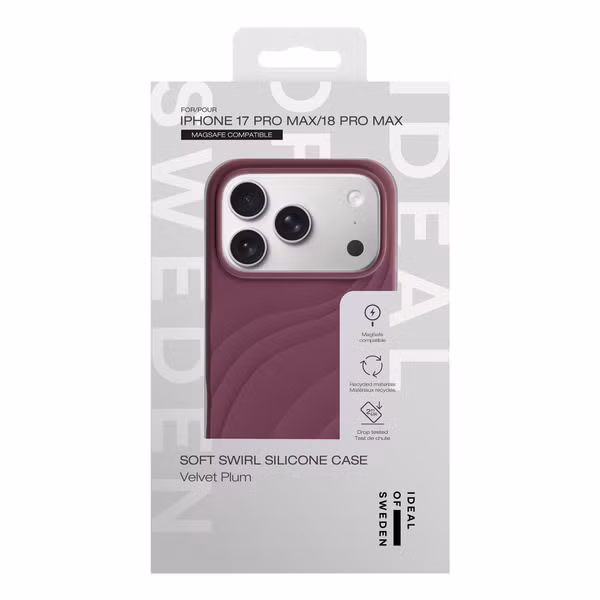 iDeal of Sweden Soft Swirl Silicone MagSafe Hülle Apple iPhone 17 Pro Max - Velvet Plum