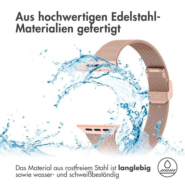 imoshion Mailändische Faltarmband für das Apple Watch Series 1-10 / SE / Ultra (2) - 42/44/45/46/49 mm - Rose Gold