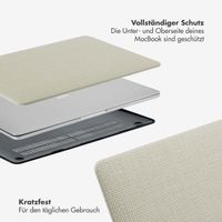 Selencia Cover mit gewebter Oberfläche das Apple MacBook Air 15 Zoll (2023 / 2024 M3 chip / 2025 M4 chip) - Beige