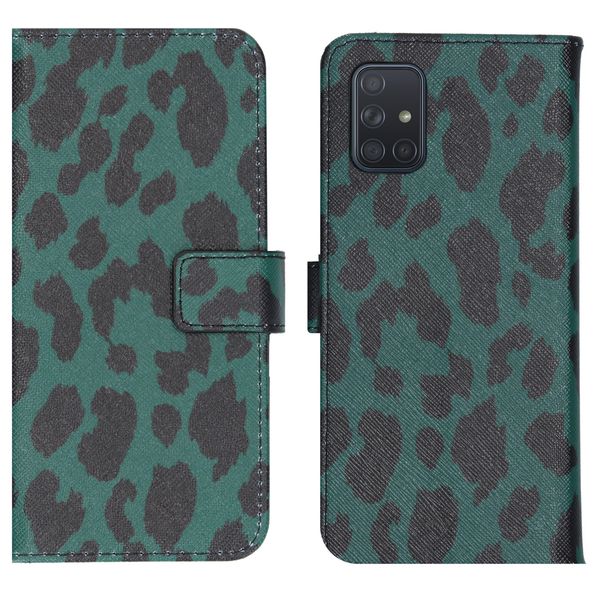 imoshion Design TPU Klapphülle Samsung Galaxy A71 - Green Leopard
