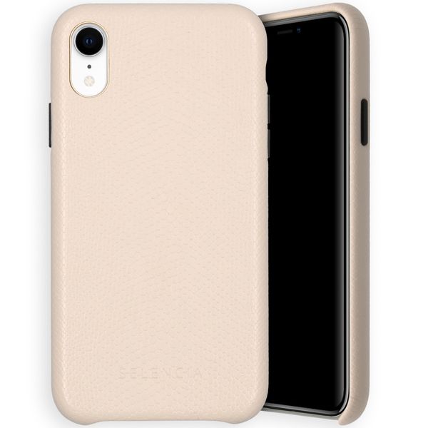 Selencia Gaia Backcover in Schlangenoptik Weiß für das iPhone Xr