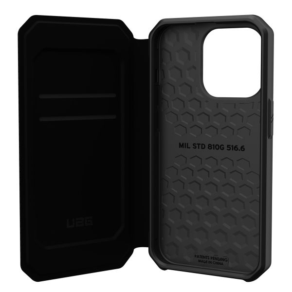 UAG Metropolis LT Klapphülle für das iPhone 14 Pro - Kevlar Black