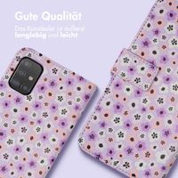 imoshion ﻿Design Klapphülle für das Samsung Galaxy A51 - Purple Flowers