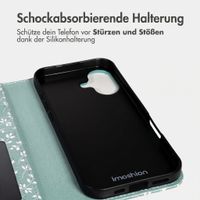 imoshion Design Klapphülle Apple iPhone 17 - Smoke Green Flowers