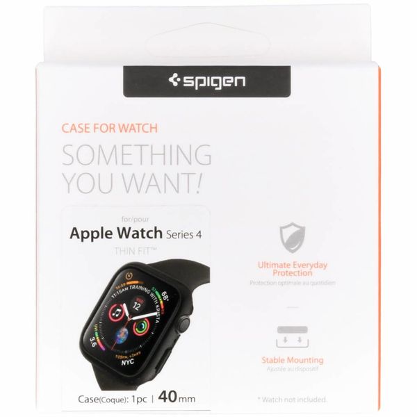 Spigen Thin Fit™ Case für die Apple Watch Series 4 / 5 / 6 / SE - 40 mm - Schwarz