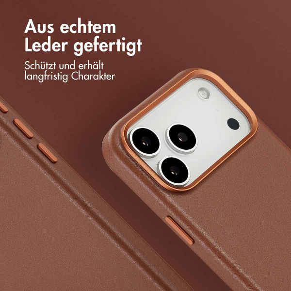 Accezz MagSafe Leather Backcover Apple iPhone 17 Pro Max - Sienna Brown