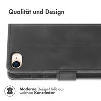 imoshion ﻿Klapphülle mit Kordel für das iPhone SE (2022 / 2020) / 8 / 7 - Schwarz