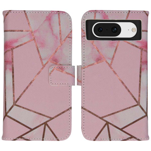 imoshion Design TPU Klapphülle für das Google Pixel 8 - Pink Graphic