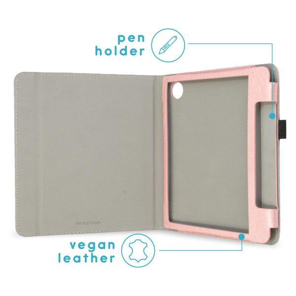 imoshion Vegan Leather Klapphülle Kobo Sage / Tolino Epos 3 - Rosé gold
