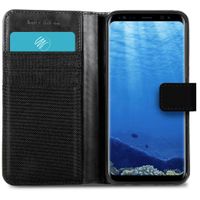 imoshion Luxuriöse Canvas-Klapphülle Samsung Galaxy S8 - Schwarz