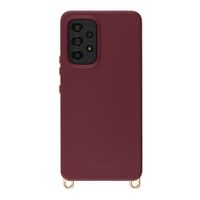 Selencia Rivièra Backcover mit MagSafe mit abnehmbaren Haken Samsung Galaxy A53 - Bold Burgundy