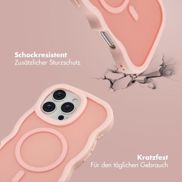 Selencia Wavy Backcover mit MagSafe Apple iPhone 16 Pro Max - Soft Pink