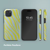 Selencia Vivid Rückabdeckung mit MagSafe Apple iPhone 15 - Zebra Winter Sky Titanium Yellow