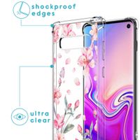 imoshion Design Hülle mit Band für das Samsung Galaxy S10 Plus - Blossom Watercolor