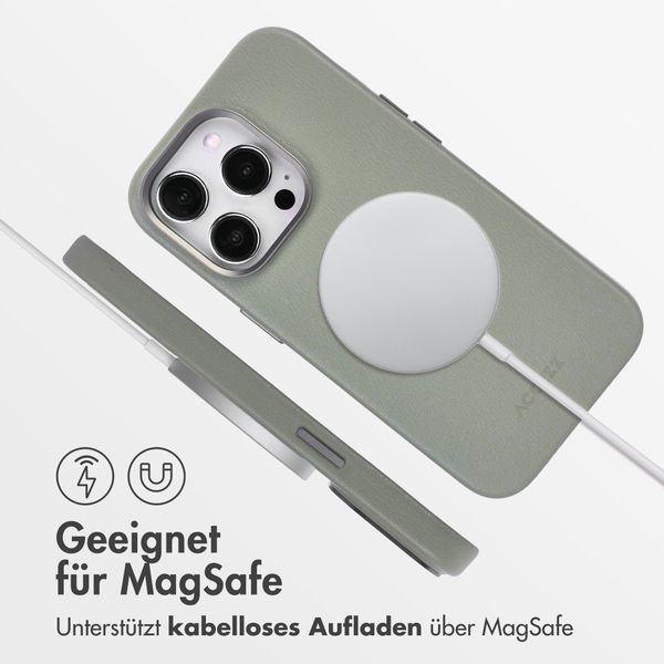 Accezz MagSafe Leather Backcover Apple iPhone 14 Pro - Light Grey