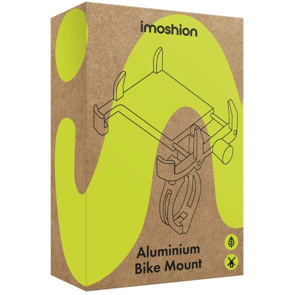 imoshion Handyhalterung für Fahrrad und Motorrad - Aluminium - Leicht - Verstellbar - Schwarz