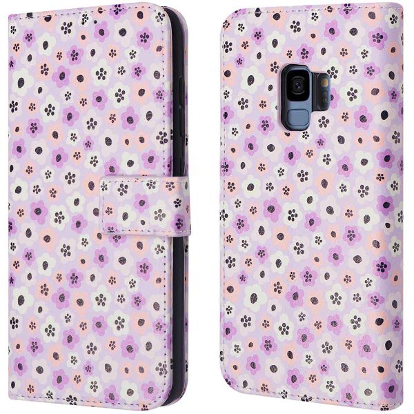 imoshion Design Klapphülle Samsung Galaxy S9 - Purple Flowers
