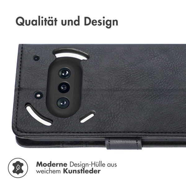 imoshion Luxuriöse Klapphülle Nothing Phone (3a) - Schwarz
