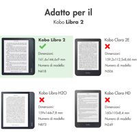 imoshion Slim Hard Case Klapphülle Kobo Libra 2 / Tolino Vision 6 - Hellblau