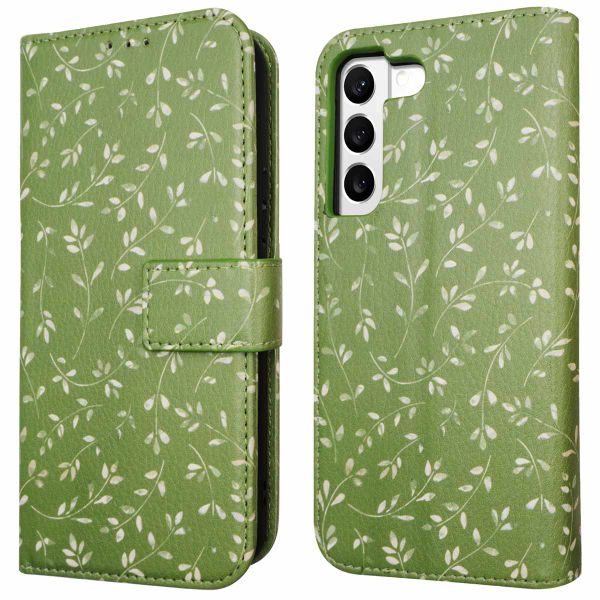 imoshion Design Klapphülle Samsung Galaxy S22 - Green Flowers