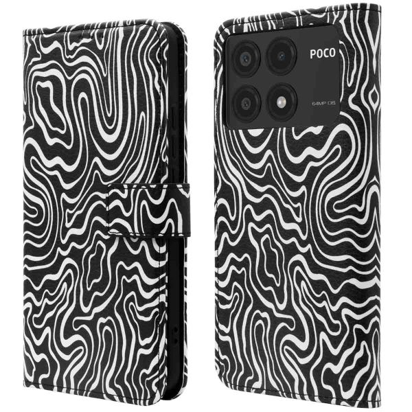 imoshion Design Klapphülle Xiaomi Poco X6 Pro - Black And White
