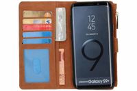 Luxuriöse Portemonnaie-Klapphülle Braun Samsung Galaxy S9 Plus