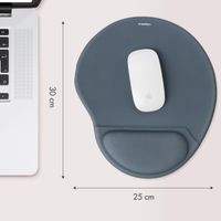 imoshion Ergonomisches Mauspad - Mauspad mit Handgelenkstütze - 30 x 25 cm - Sealblau