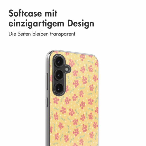 imoshion  Design Hülle für das Samsung Galaxy S23 FE - Sunny Yellow Petite Flowers