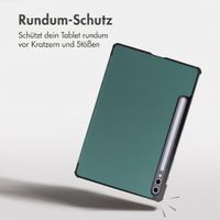 imoshion Trifold Klapphülle Samsung Galaxy Tab S10 Plus / Tab S9 FE Plus / Tab S9 Plus - Dunkelgrün