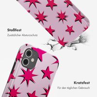 Selencia Vivid Back Cover Apple iPhone 11 - Stars Rubine Red Light Pink