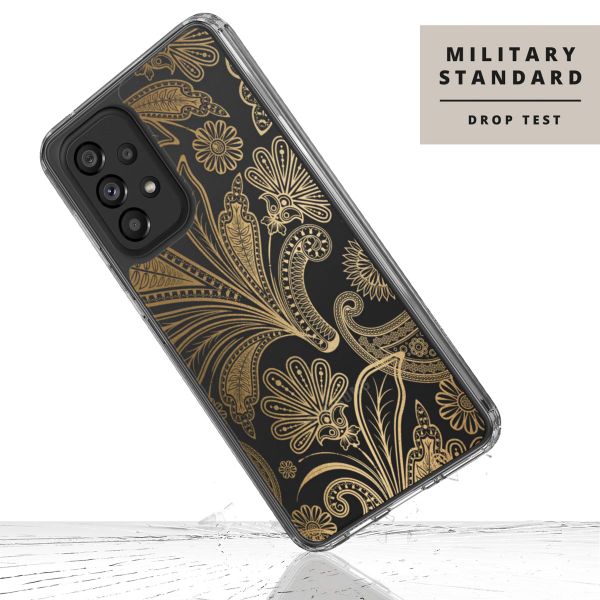 Selencia Fashion-Backcover mit zuverlässigem Schutz für das Samsung Galaxy A33 - Paisley Gold