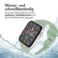 imoshion Silikonband⁺ für die Apple Watch Series 1 bis 9 / SE (38/40/41 mm) | Series 10 (42 mm) - Pistazie - Größe S/M