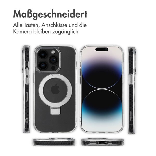 Accezz Ring Stand Backcover mit MagSafe für das Apple iPhone 14 Pro - Transparent