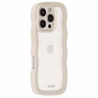 Holdit Wavy Case Apple iPhone 16 Pro - Transparent / Light Beige