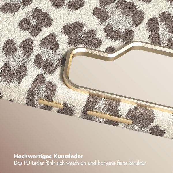 Selencia Sabi Backcover Leopardenmuster mit MagSafe Samsung Galaxy S26 Ultra - Soft Ivory
