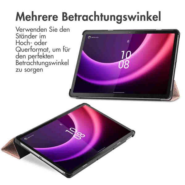 imoshion Trifold Klapphülle für das Lenovo Tab P11 (2nd gen) - Rose Gold