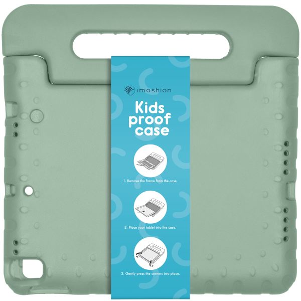 imoshion Schutzhülle mit Handgriff kindersicher für das iPad 11 (2025) 11 Zoll / iPad 10 (2022) 10.9 Zoll - Olive Green